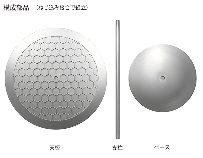 構成部品(ねじ込み接合で組立)